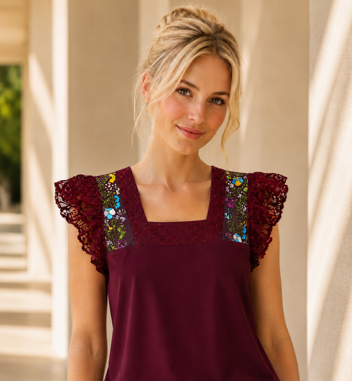 blusa medio cuerpo 01 Low-Cut Blouse