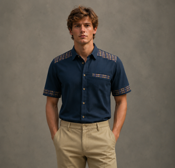 azul marino CAMISA NOVA