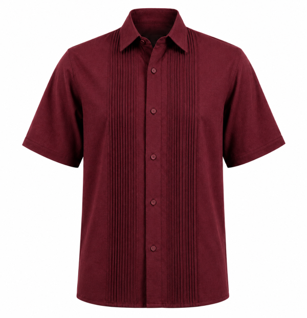 camisa plisado 01 PLACED SHORT SLEEVE SHIRT
