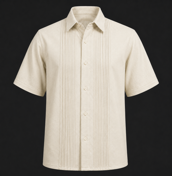 camisa plisado 07 PLACED SHORT SLEEVE SHIRT