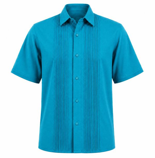 camisa plisado 09 PLACED SHORT SLEEVE SHIRT